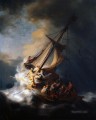 ガリラヤ湖の嵐の中のキリスト レンブラント 油絵